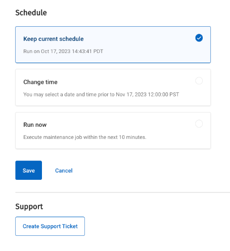 Cluster reschedule job