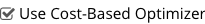 The Run-Time Preferences dialog, with Use Cost-Based Optimizer checked