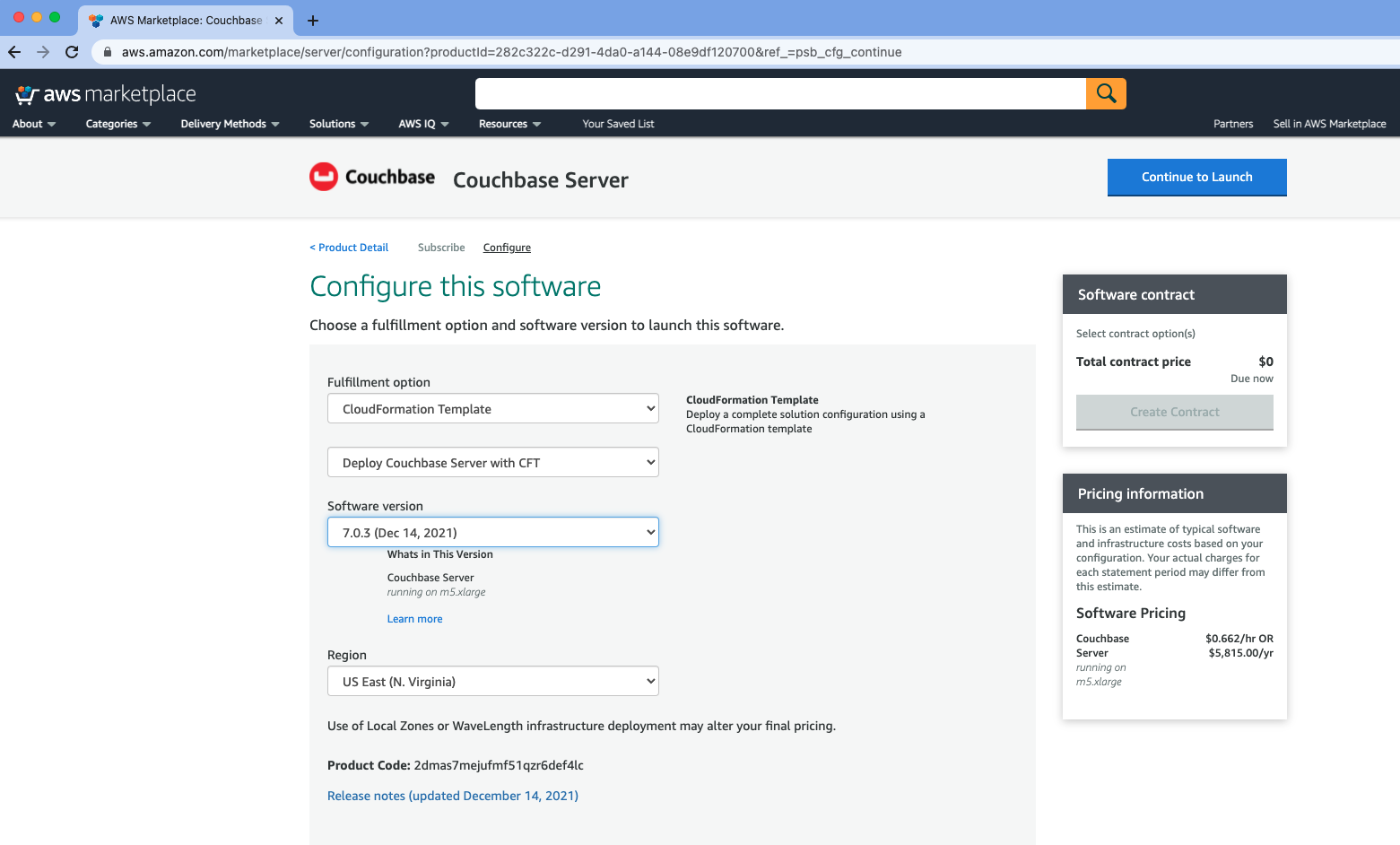 aws marketplace couchbase ee configure 5