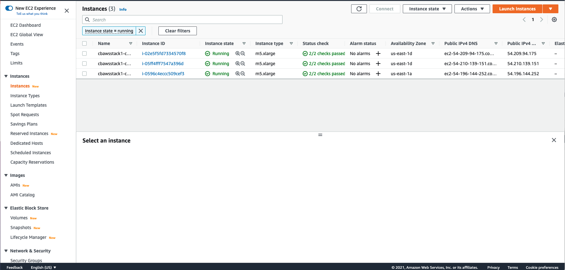 aws console ec2 instances