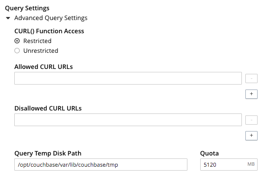 query settings top