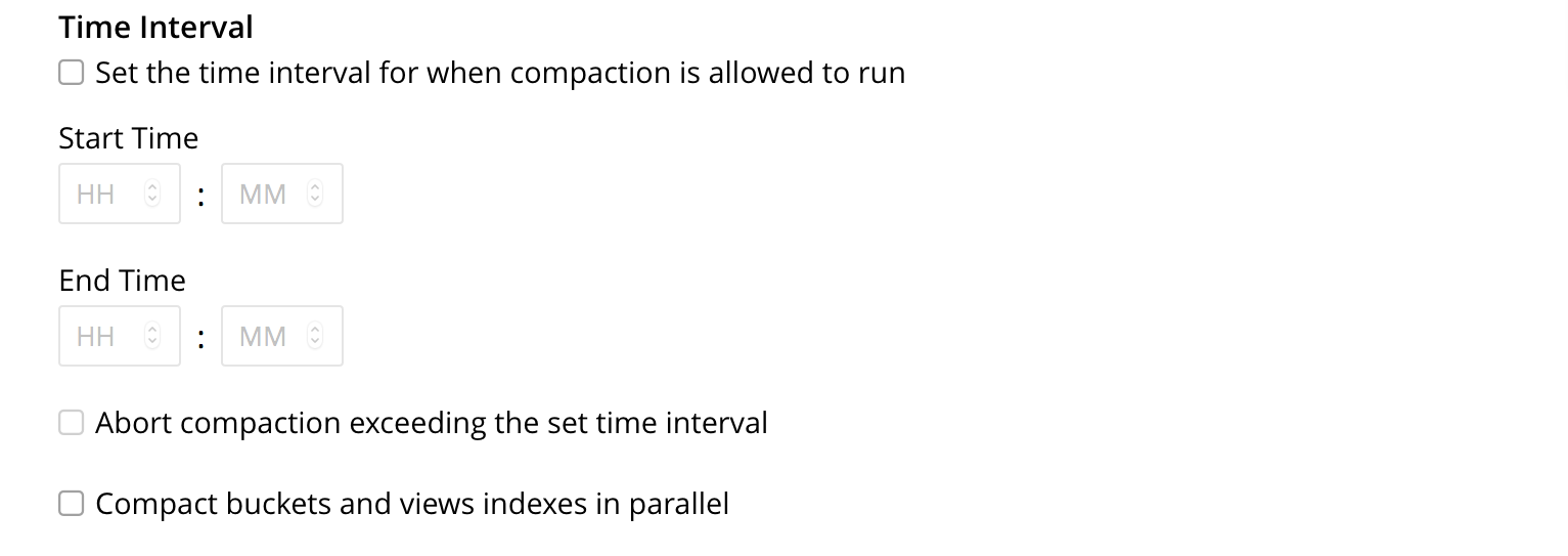 time interval interface