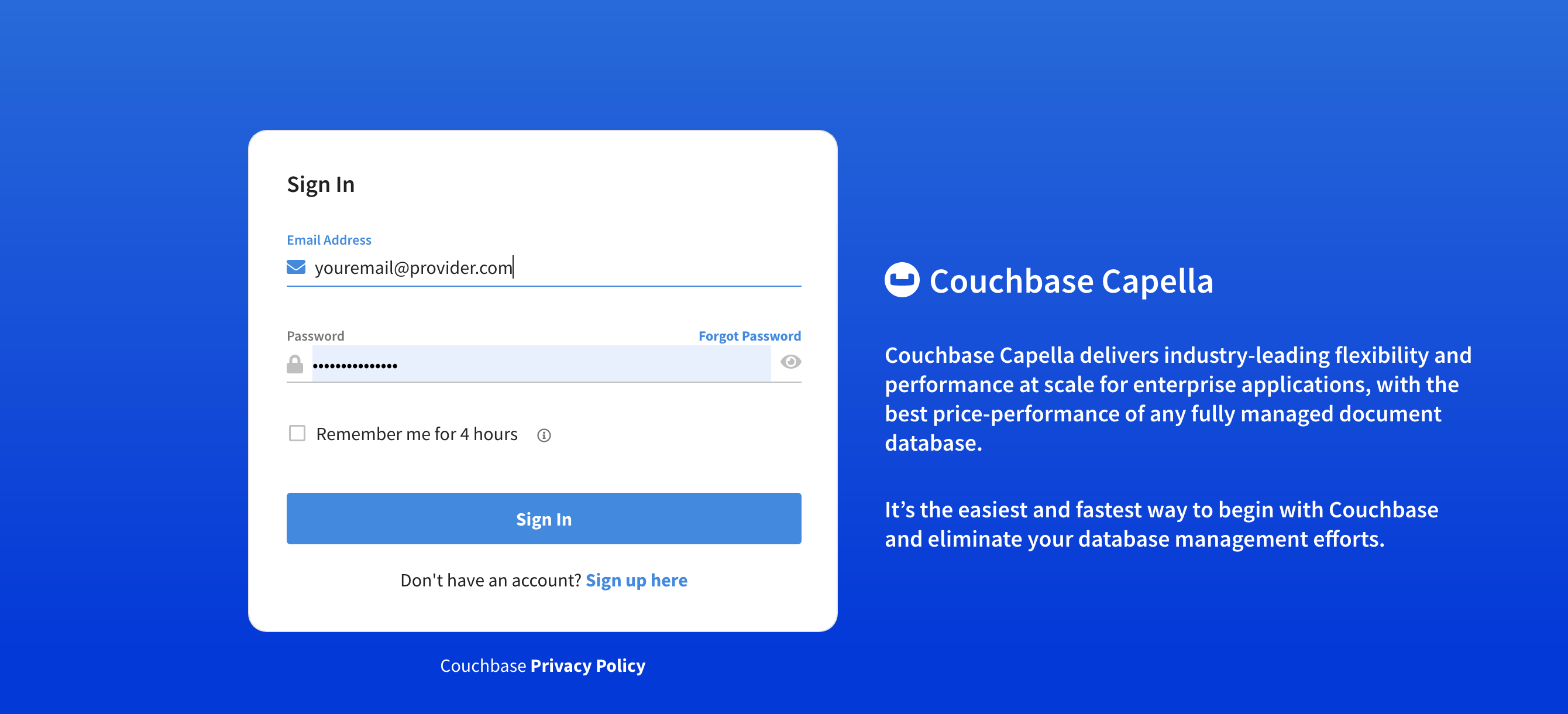 The Couchbase Capella Login