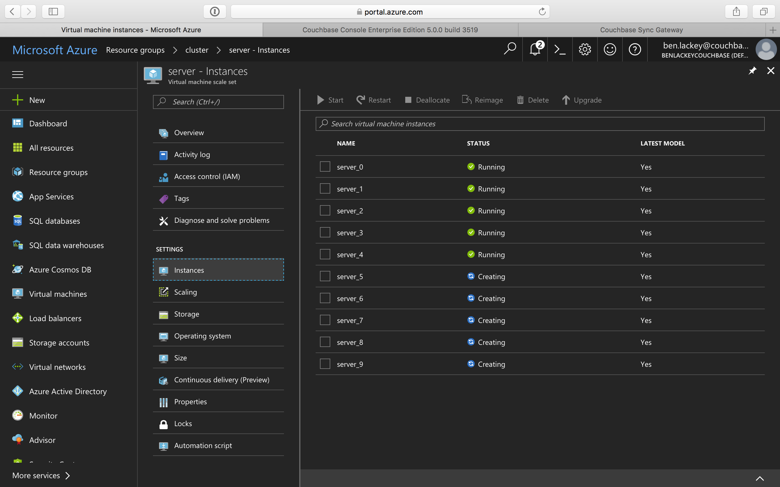 azure cb vm server instances