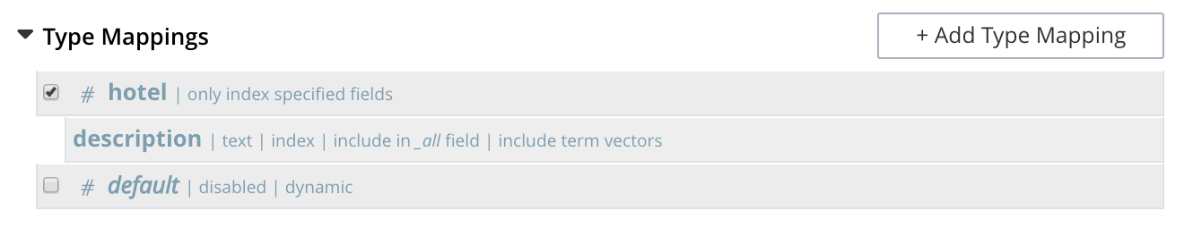 fts type mappings child field saved