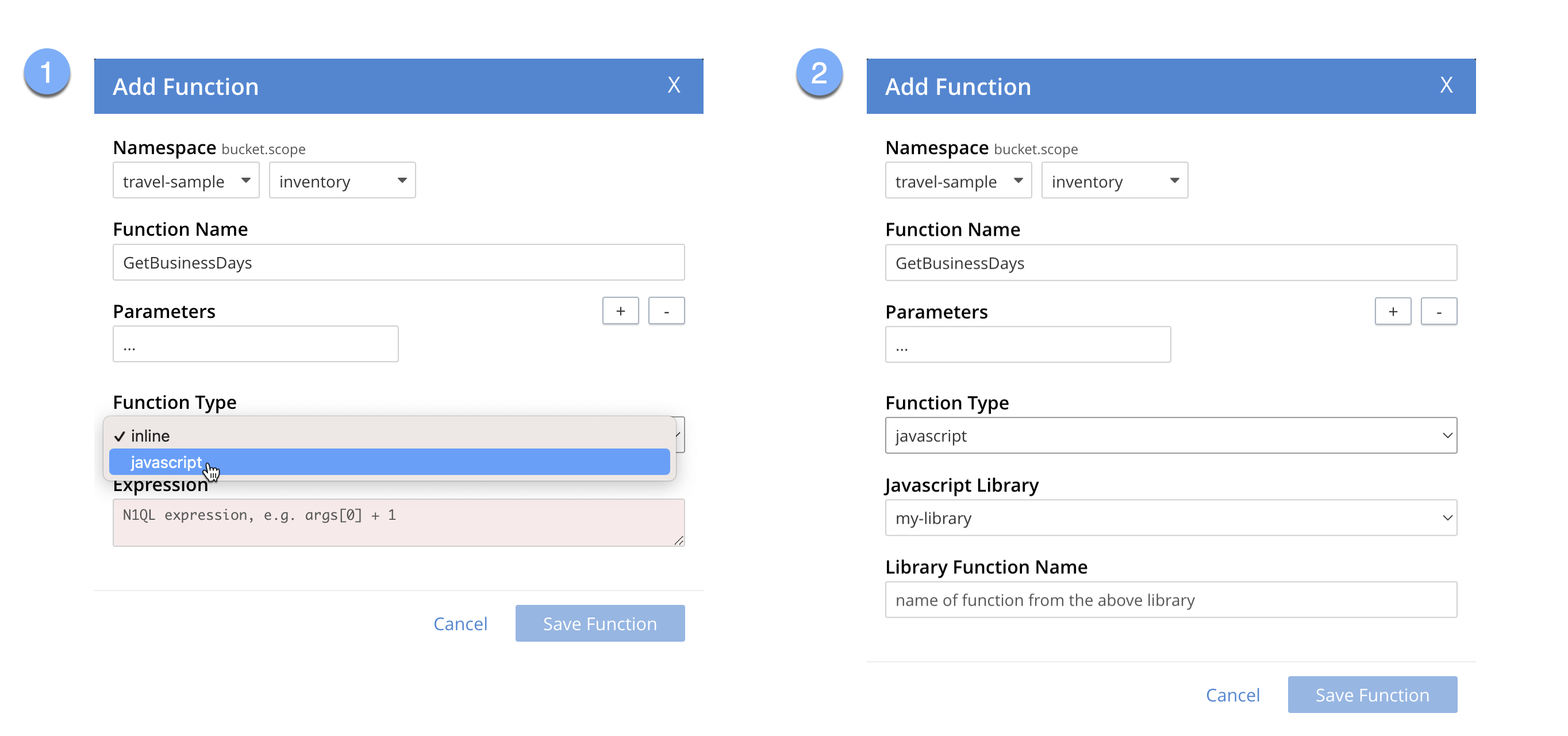 add function dialog switch to javascript