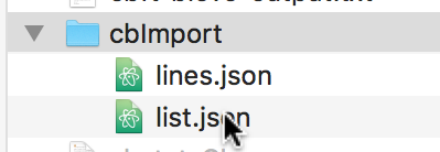 Selecting list.json