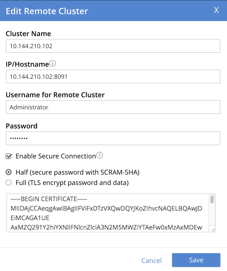 xdcr edit remote cluster dialog complete