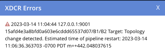 xdcr target rebalance notification