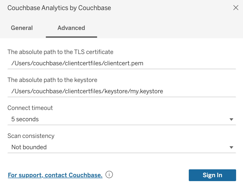 Tableau Connection Advanced